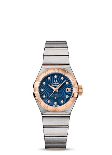 Omega Constellation Co-Axial 27 Brushed Stainless Steel / Red Gold / Blue Supernova